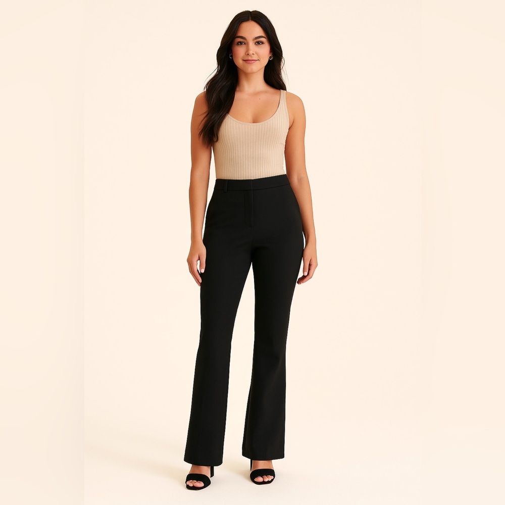 NWT Abercrombie Ultra High Slim Flare Pants Black Trousers